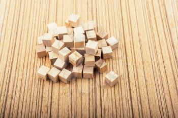 Wooden toy cubes as  educational and business concept objects