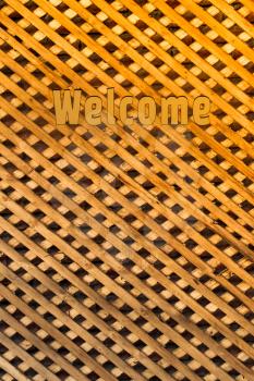 Welcome text wording on a background for business concept