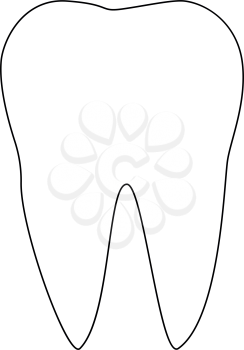 Tooth the black color icon vector illustration