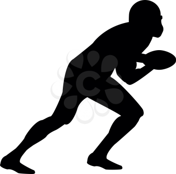 American football player  it is the black color icon .