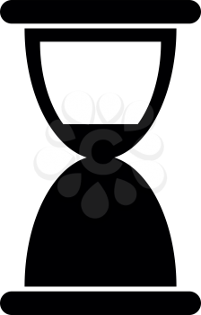 Hourglass it is the black color icon .