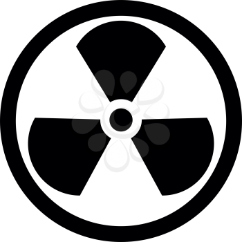 Sign radioactive it is the black color icon .