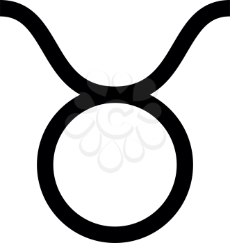 Taurus symbol icon black color vector illustration flat style simple image
