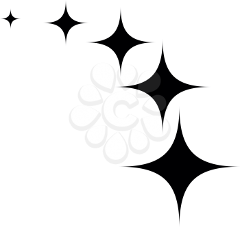 Stars on track five items icon black color vector illustration flat style simple image