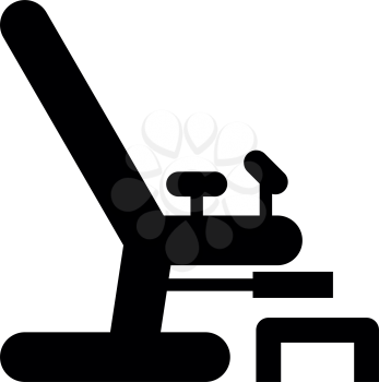 Gynecological chair icon black color vector illustration flat style simple image