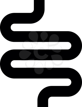 Intestine or bowels icon black color vector illustration flat style simple image
