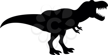 Dinosaur tyrannosaurus t rex icon black color vector illustration flat style simple image