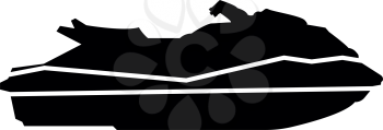 Waverunner icon black color vector illustration flat style simple image