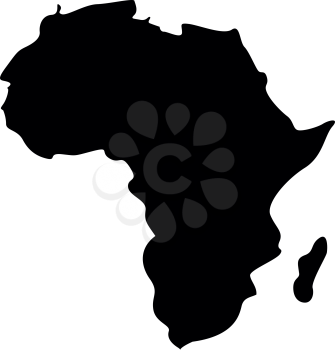 Map of Africa icon black color vector illustration flat style simple image