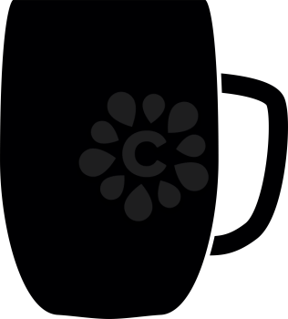 Beer mug it is black color icon .