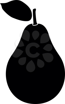 Pear it is black color icon .