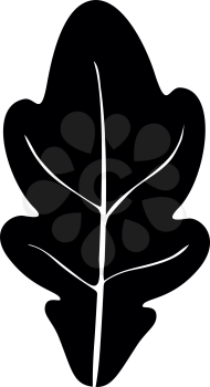 Oak leaf it is black color icon .