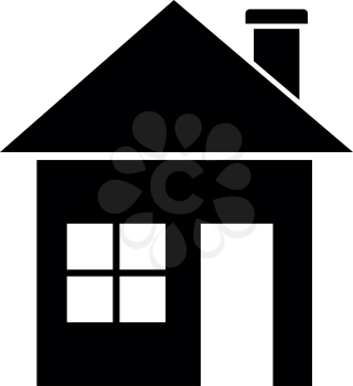 House icon . Black color . 