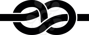 Knot it is black icon . Flat style
