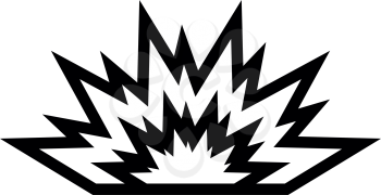Explosion it is black icon . Flat style