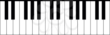 Piano keys it is the black color icon .