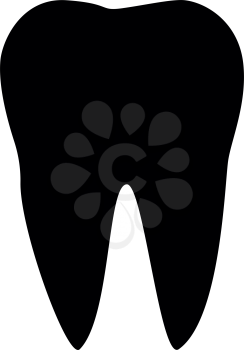 The tooth black color it is black icon .