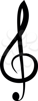 Treble clef  it is the black color icon .