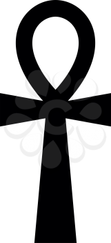 Coptic cross Ankh icon black color vector illustration flat style simple image
