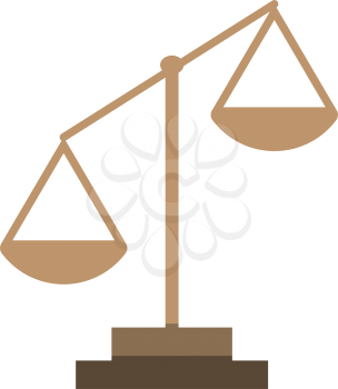 Law scale icon Illustration color fill simple style