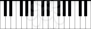Piano keys it is icon . Flat style .