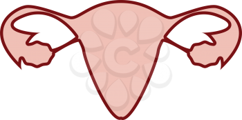 Uterus  it is icon . Flat style .