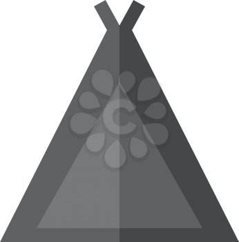 Tourist tent icon . Different color . Simple style .