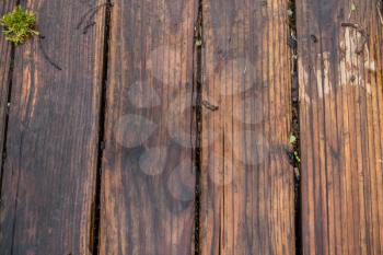 Closeup of brown wood planks, Texture or Background.