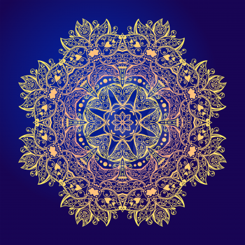 Mandala. Floral vintage round amulet. Indian, Arabic, Buddhist medallion. It can be used for tattoo prints on t-shirts, design and ad restaurants, wedding cards