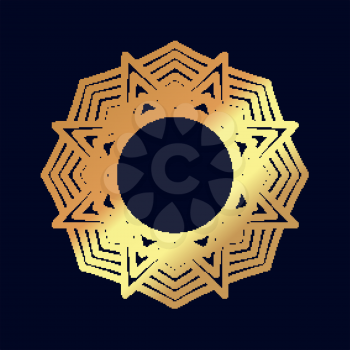 Gold mandalas. Indian wedding meditation. Buddhist medallion. It can be used for tattoo prints on t-shirts, design and ad restaurants. For postcards design wedding invitations, photo overlays.