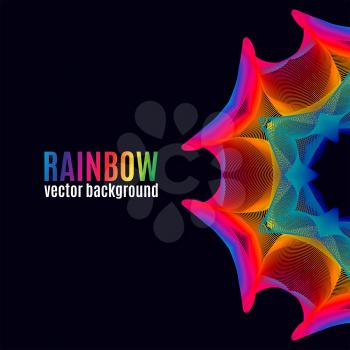 Rainbow Lines vector background. Abstract colorful illustration for your business 