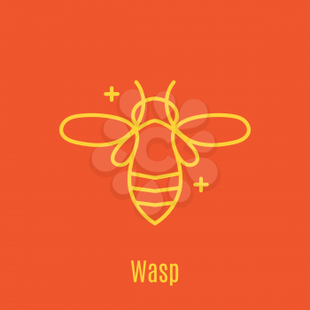 Vector illustration of thin line icon bee honey stick for medicine, apitherapy, beekeeping products, cosmetics, soap. Linear symbol