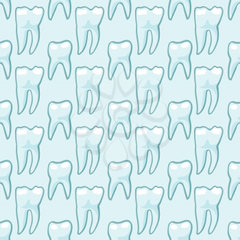 Seamless pattern. White teeth on blue background. Vector Texture for scrapbooking, wrapping paper, textiles, web page, wallpapers, surface design, fashion