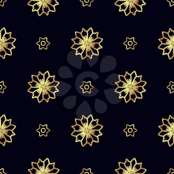 Gold flower seamless pattern. Texture for scrapbooking, wrapping paper, textile, home decor, skin smartphones, website, web page, wallpaper, surface design, fashion