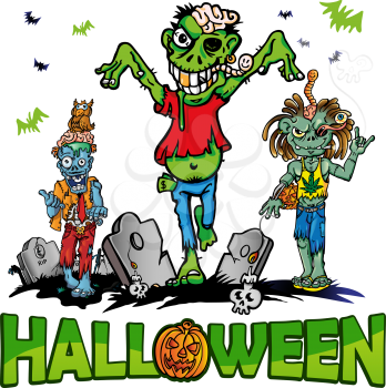 halloween background with zombie
