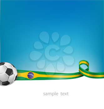 brazil background with soccer ball