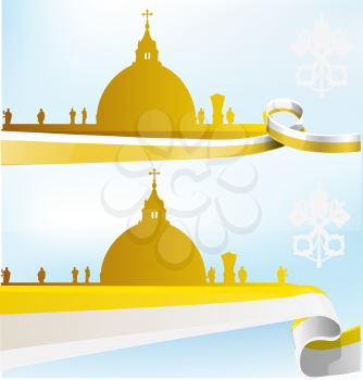 vatican background set on sky background