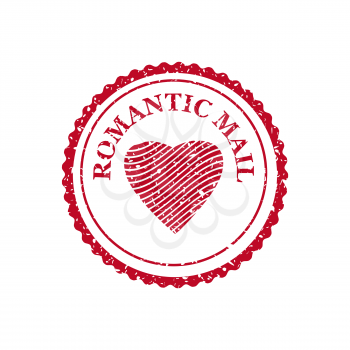 Valentine s Day and Wedding Romantic postage stamp grunge