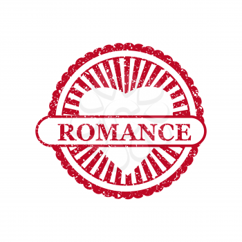 Set Valentine s Day and Wedding Romantic postage stamp grunge