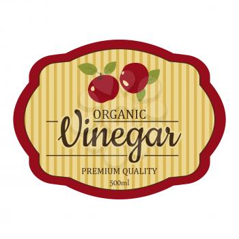 Vintage apple cider vinegar label frame design for stickers and other design