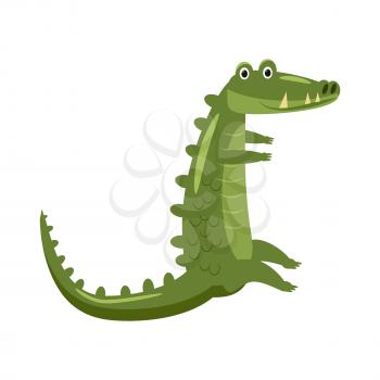 Cute crocodile, animal, reptile trend cartoon style vector