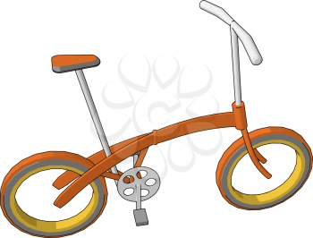Basic child cycle used for playing learning and local purpose transportation It is very common childhood vehicle easy to handle manage vector color drawing or illustration