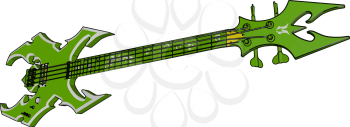 It is an instrument called guitar created or adopted to make musical sounds It has four string and slightly smaller than normal guitar vector color drawing or illustration