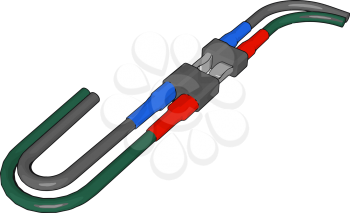 Different types of network cable are used depending on the network physical layer topology and size vector color drawing or illustration