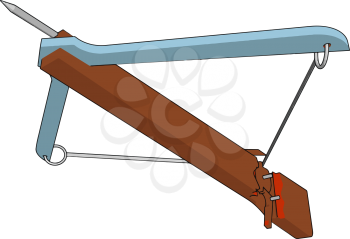 A bow is a semi-rigid but elastic arc with a high-tensile bowstring and arrow is a projectile with a pointed tip vector color drawing or illustration