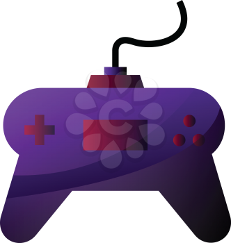 Vector illustration of a purple gamepad on a white background