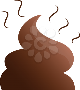 Vector illustration of a poop on white background