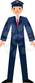 Pilot character vector illustration on a white background