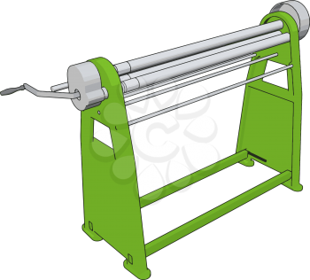 Manual press brake vector illustration on white background