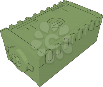 3D vector illustration on white background  of a military mobile weapon case